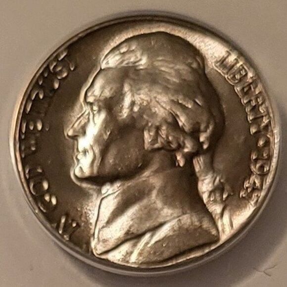 1947 D Jefferson Nickel MS65 5.5 Steps ANACS Toning - Picture 3 of 4